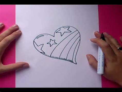 Como dibujar un corazon paso a paso 3 | How to draw a ...