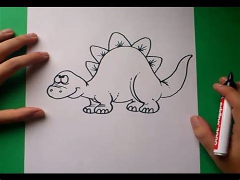 Como dibujar un dinosaurio paso a paso 5 | How to draw a ...