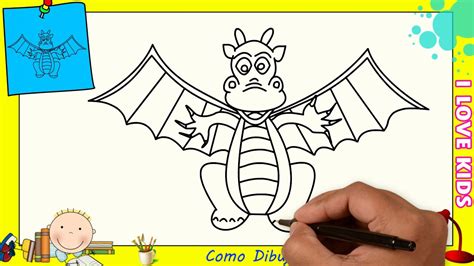 Como dibujar un dragon FACIL paso a paso para niños y ...