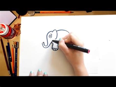 Como dibujar un Elefante   dibujos para niños   YouTube