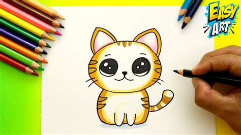 Cómo Dibujar un GATO KAWAII How to Draw CUTE CAT ...