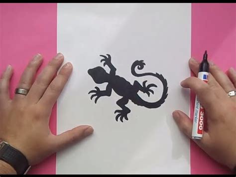 Como dibujar un lagarto paso a paso | How to draw a lizard ...