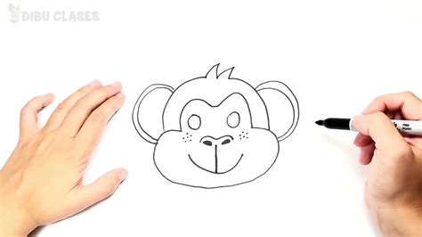 Como Dibujar Un Mono Facil Para Niños Paso A Paso   Caracteres Niños