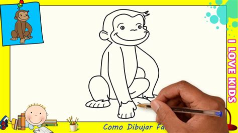 Como dibujar un mono FACIL paso a paso para niños y principiantes 1 ...