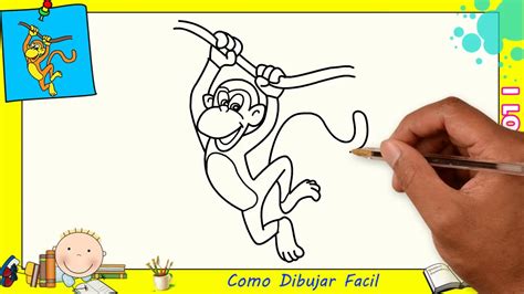 Como dibujar un mono FACIL paso a paso para niños y principiantes 2 ...