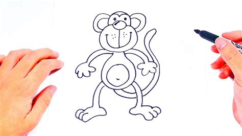 Cómo dibujar un Mono paso a paso | Dibujo fácil de Mono ...