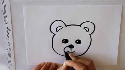 Cómo dibujar un Oso de Peluche  cara  Dibuja Conmigo   YouTube