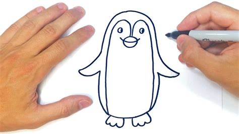 Cómo dibujar Un Pingüino 】 Paso a Paso Muy Fácil 2021   Dibuja Fácil