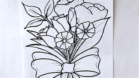 Cómo dibujar un Ramo de Flores Dibuja Conmigo Dibujos de ...