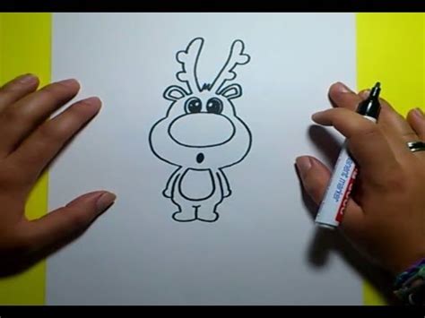 Como dibujar un reno paso a paso 2 | How to draw a ...