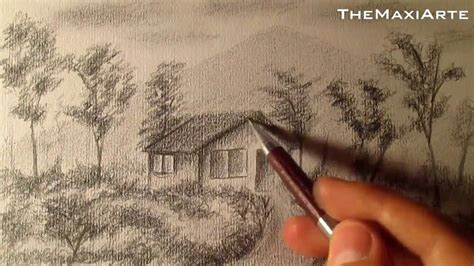 Cómo dibujar un sencillo paisaje a lápiz, cómo dibujar ...