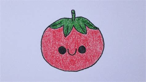 Cómo dibujar un tomate kawaii   YouTube