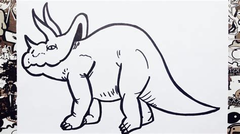Como dibujar un triceratops | how to draw triceratops ...