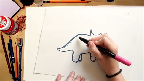 Como dibujar un Triceratops kawaii   dibujos de ...