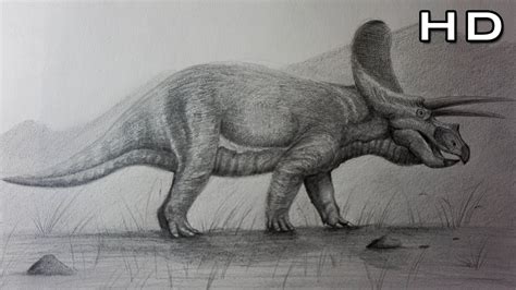 Cómo Dibujar un Triceratops Realista a Lápiz Paso a Paso ...
