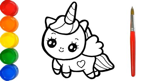 COMO DIBUJAR UN UNICORNIO KAWAII PASO A PASO   APRENDE A ...