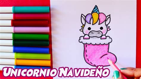 Cómo dibujar un Unicornio Navideño PASO A PASO   How to ...