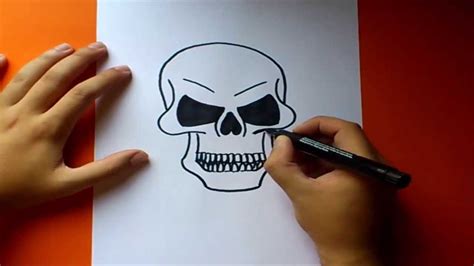 Como dibujar una calavera paso a paso | How to draw a ...