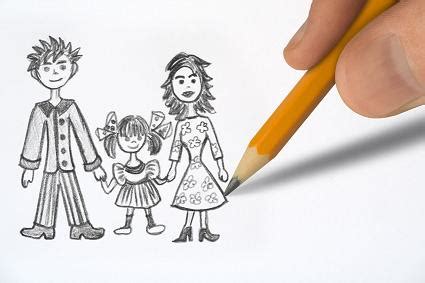Como dibujar una familia facil   Imagui