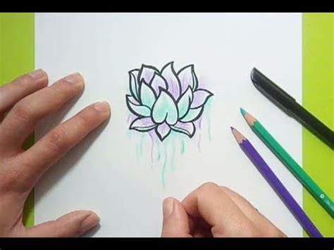 Como dibujar una flor de loto paso a paso | How to draw a ...