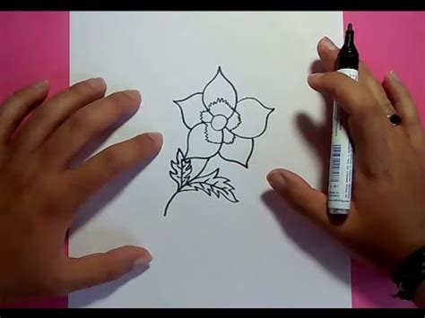 Como dibujar una flor paso a paso 12 | How to draw a ...