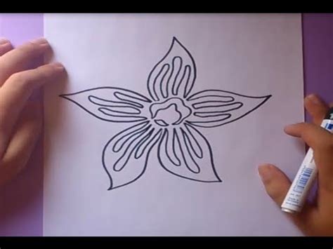 Como dibujar una flor paso a paso 2 | How to draw a flower ...