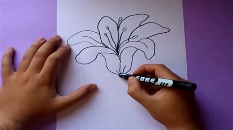 Como dibujar una flor paso a paso | How to draw a flower ...