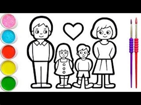 Cómo Dibujar una Hermosa Familia | Dibujo fácil | Páginas Para Colorear ...