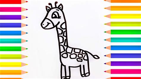Cómo dibujar una JIRAFA para NIÑOS| Dibujo FÁCIL de JIRAFA ...