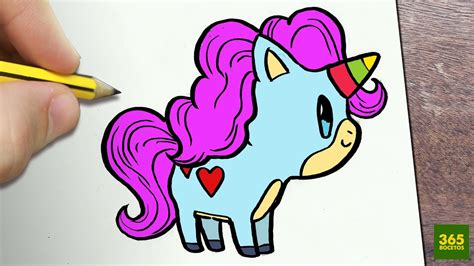 COMO DIBUJAR UNICORNIO KAWAII PASO A PASO Dibujos kawaii ...