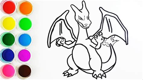 Cómo Dibujar y Colorear Charizard de Pokemon   Dibujos ...
