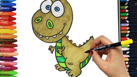 Cómo Dibujar y Colorear dinosaurio | Dibujos Para Niños ...