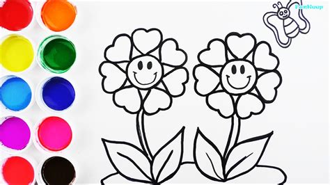 Cómo Dibujar y Colorear Flores de Arco Iris   Videos Para ...