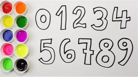 Como Dibujar y Colorear Los Números   Aprende Los Números ...