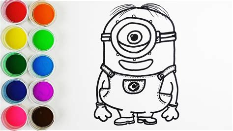 Cómo Dibujar y Colorear Minions   Dibujos Para Niños ...