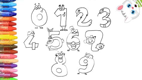 Cómo Dibujar y Colorear números  | Dibujos Para Niños con ...
