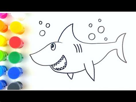 Cómo Dibujar y Colorear un Tiburón Para Niños Sea Animals ...