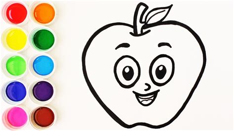Cómo Dibujar y Colorear Una Manzana   Videos Para Niños ...