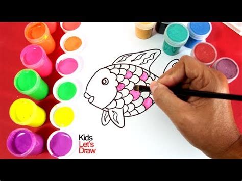 Cómo dibujar y pintar un Pez de Colores | Dibujos para ...