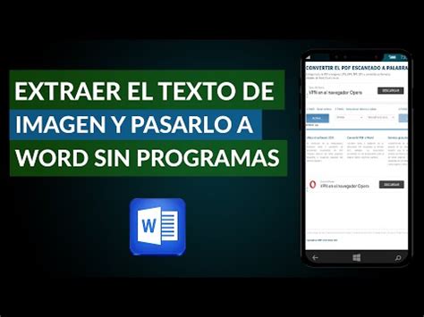 ¿Cómo Extraer el Texto de una Imagen y Pasarlo a Word sin Programas ...