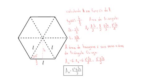 como faço para calcular a área de um hexágono regular ...