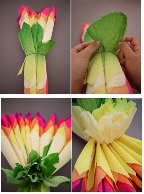 Cómo hacer flores de papel crepe   Manualidades.es