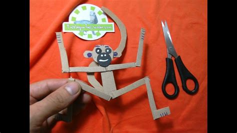 Como hacer Mono con Carton Reciclado para Niños   YouTube