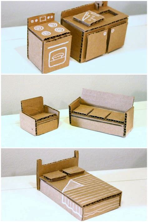 Como Hacer Muebles De Carton Para Muñecas   Fácil de Hacer