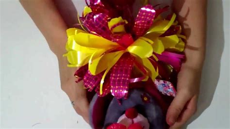 Como hacer un moño para regalo = How to make a bow for gift | Moños ...