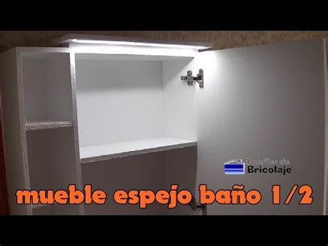 Cómo hacer un mueble con espejo para el baño. 1/2   YouTube