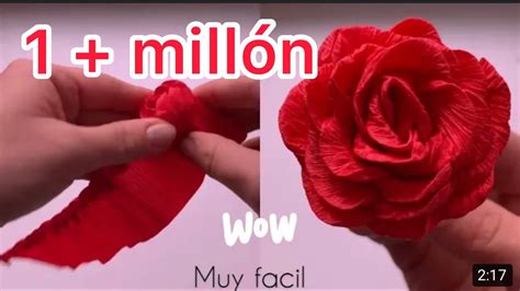Como haces flores de papel crepe San Valentín   YouTube