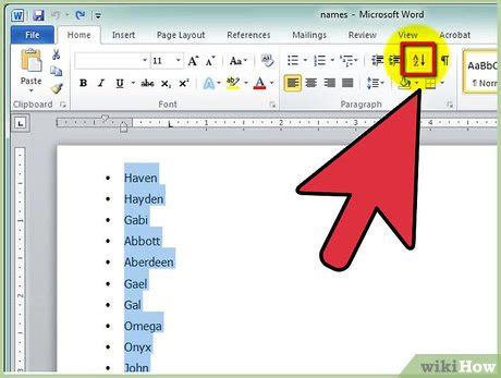 Cómo ordenar alfabéticamente en Microsoft Word: 8 Pasos