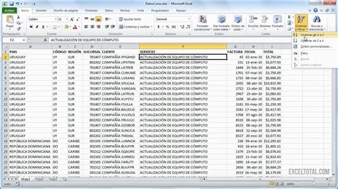 Cómo ordenar datos en Excel 2010   YouTube