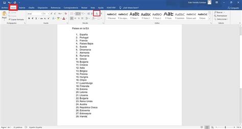 Cómo ordenar texto de manera alfabética en Word
